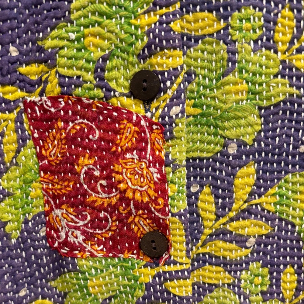 Women's Leaf Pattern Blazer - Multicolor - image 6